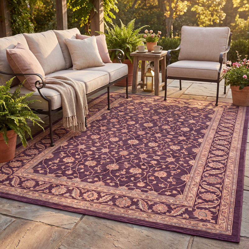 Tapis d'intérieur antidérapant Fogbow Traditional Allover, Rectangle 6 pi 11 po x 8 pi 10 po