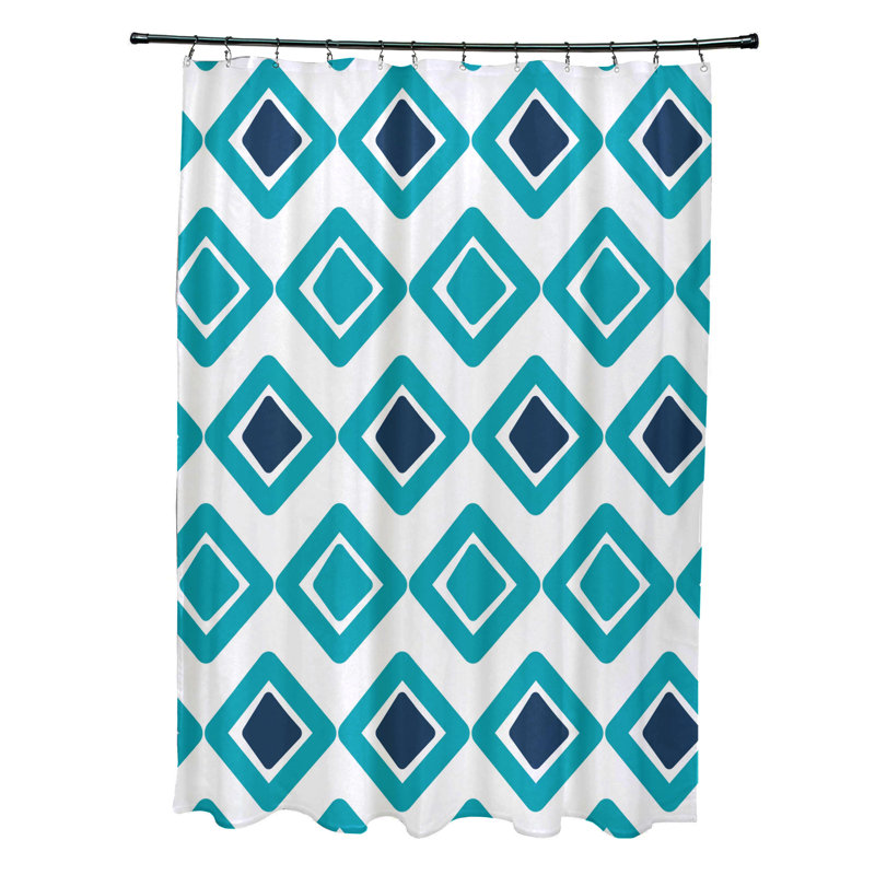 Rideau de douche simple Ferrier, Turquoise