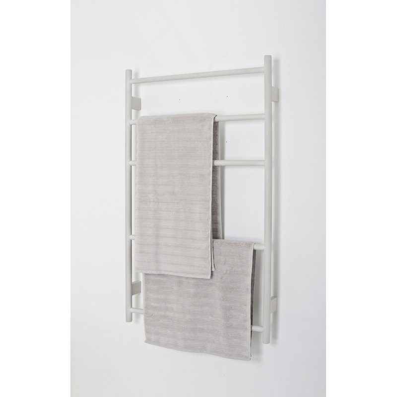 Mendocino Wood 4 Wall Towel Rack, Grey