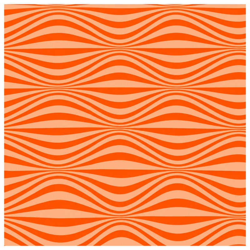 Housses de couette Orange Wavy Lines, Très grand lit
