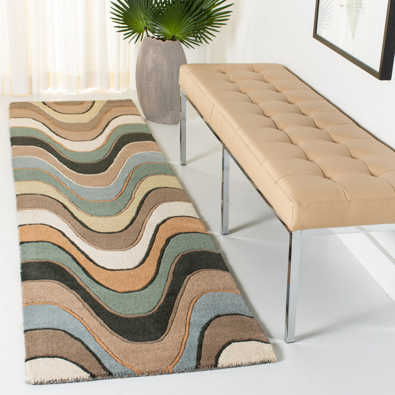 Rania Wool Pile Chevron Rug, Runner 2'3" x 9'
