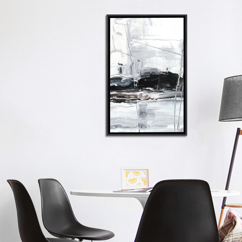 «Winter Lightning II» par Ethan Harper - reproduction d'art, H 40 po x l 26 po x P 1,5 po, Toile avec cadre noir patiné