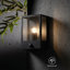 9" (22.9 cm) Motion Sensor IP44 Outdoor Wall Light, Black E27 Exterior Wall Sconce for Porch
