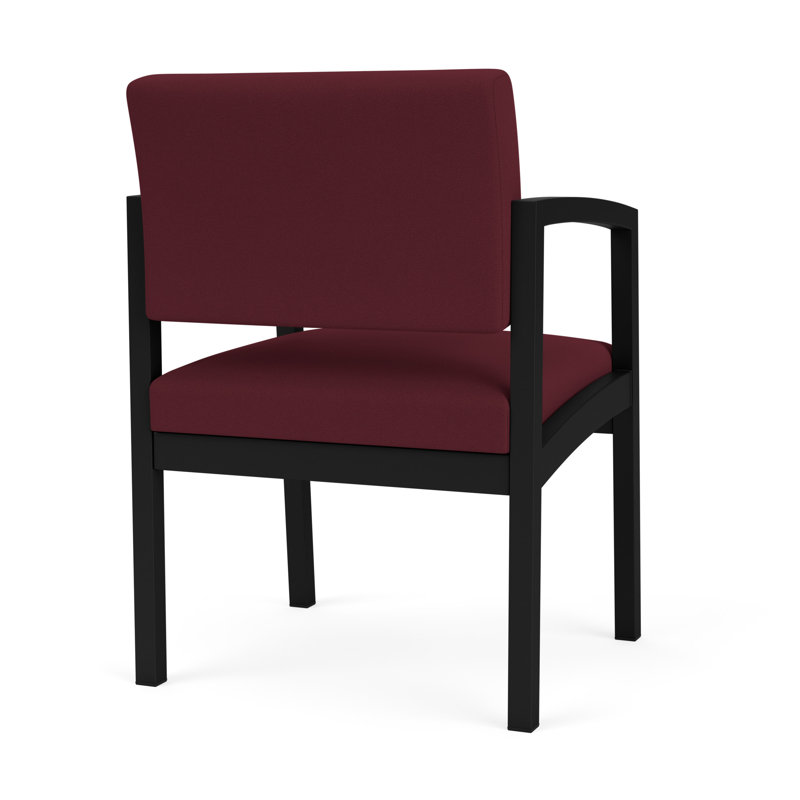 Chaise en acier Lenox, Noir, noir, noir, noir, Vin Visite Libre- Tissu uni