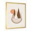 Paysage de montagne minimaliste avec pleine lune rouge - impression sur toile-59537839-59537833