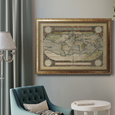 " Embellished Antique World Map "