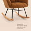 Chaise berçante moderne avec dossier haut Sherpa-375757713