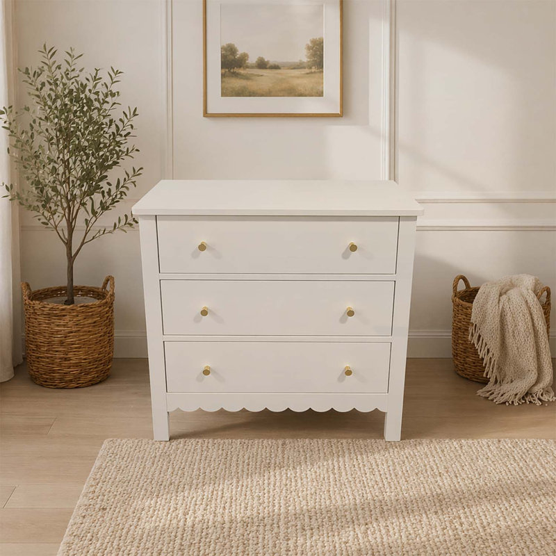 Table de chevet 3 tiroirs, commode moderne pour le rangement de la chambre à coucher et du salon