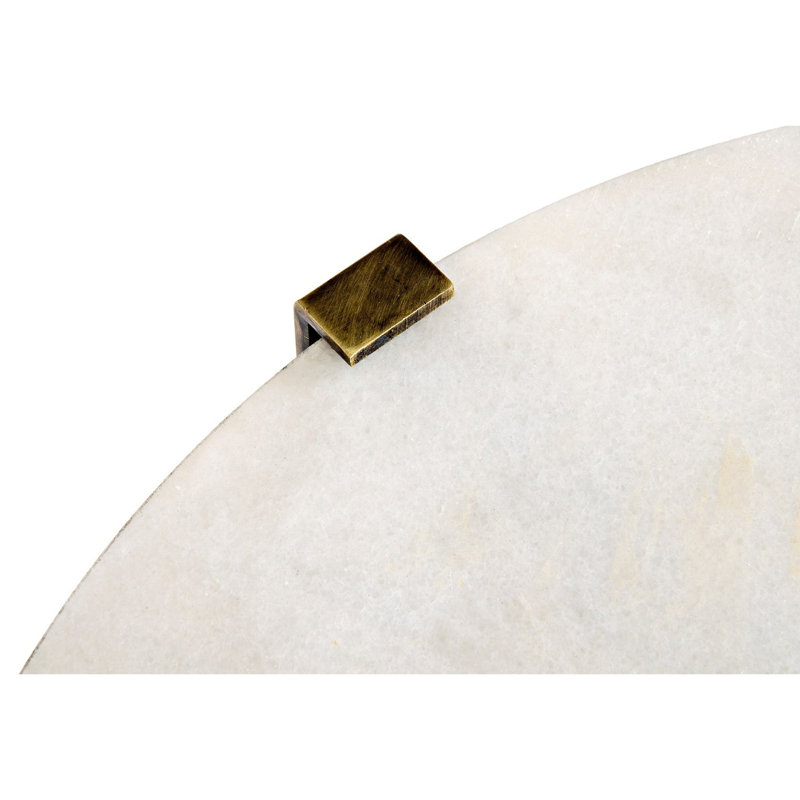 Edith Marble End Table, Antique Brass