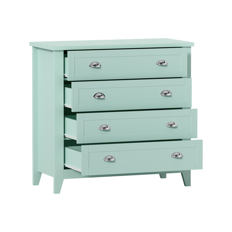 Commode 4 tiroirs Haven, Vert menthe