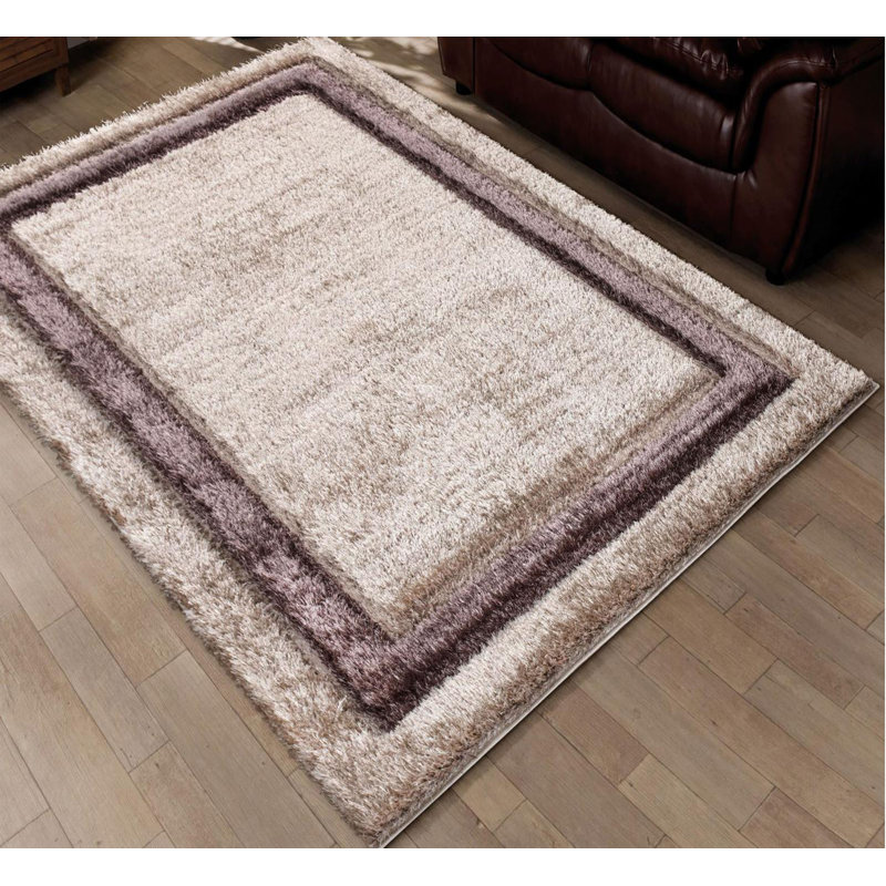 Trani Extra Large Thick Brown Shaggy Rugs Soft Area Carpet Living Room Bedroom Hallway Runner, Rectangle 120 x 170cm