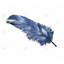 Plume bleue - Toile encadrée pour la décoration intérieure | Décor de bureau-120127745