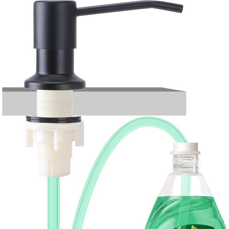 Soap Dispenser For Kitchen Sink, Built In Sink Soap Dispenser, Countertop Soap Dispenser Pump With 47" Extension Tube Kit, No Need To Fill Little Bottle Again