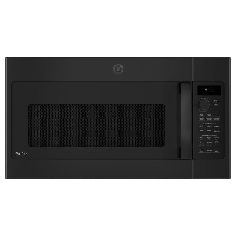 GE Profile 1.7 Cu. Ft. Convection Over-The-Range Microwave Oven, Black