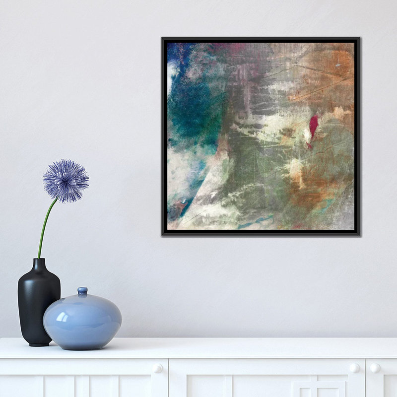 « mod abstract i », reproduction de peinture à l’acrylique sur toile tendue, H 18 po x l 18 po x P 1,5 po, Pas de tapis