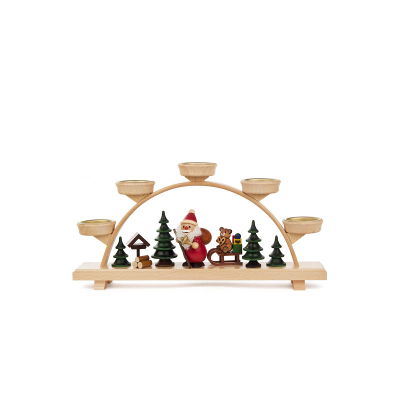 Bougie arche de père Noël et ours
