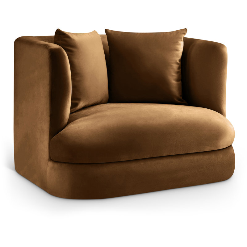 Ethalind Velvet Chair, Saddle Velvet