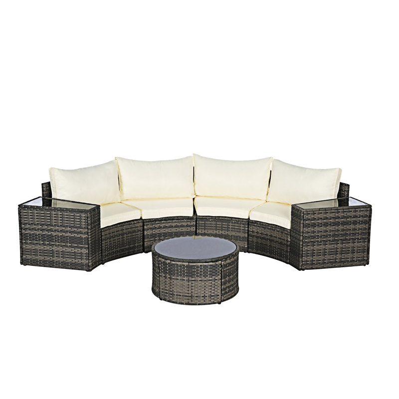 Ensemble de canapé modulaire 7 pièces avec table basse 7 pièces, Beige