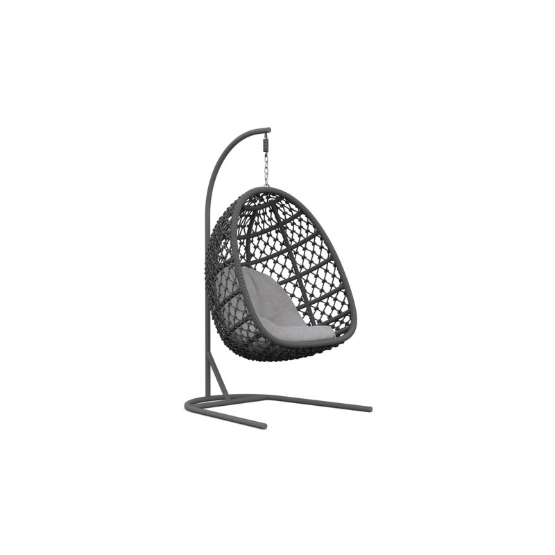 Amelia Egg Chair with Stand, Ash/Charcoal