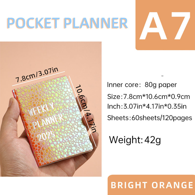 a notebook A7 Mini Notebook Organizer Planner Daily Planner Notebook Travel Diary