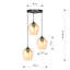 Cadi-Grace 3 - Light Black Cluster Pendant-320022431