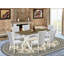 Ensemble de salle à manger 5 pièces comprenant une table rectangulaire à pattes en X et 4 chaises Parson rembourrées en lin gris, 91 x 152 cm, multicolore-986784948-986784949-986903573