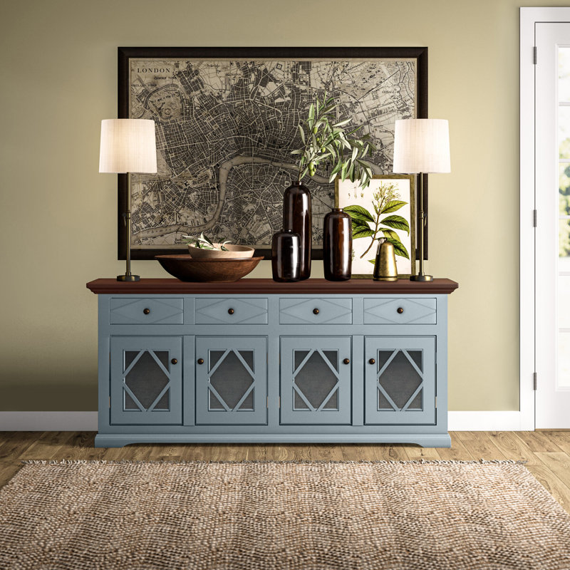 Alzahra 71'' Solid Wood Sideboard, Havana Gold, Hazy Sunrise