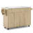 White 55.5" Rolling Fluted Kitchen Island-884086264