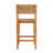 Willowbrook Solid Wood and Natural Woven Seagrass Rope Counter Height Bar Stool-98259814