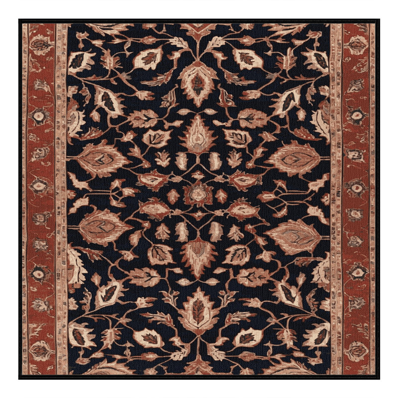 Tapis brun lavable à la machine, Carré 3 pi