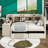 Upholstered Daybed Twin Size With Flip Cabinets & Side Table/Desk, Multi-Functional Bed Frame With 2 Drawers And Shelves-255596658