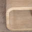 Table basse moderne en bois clair incurvé moderne avec cadre ouvert et rangement ouvert pour les salons contemporains