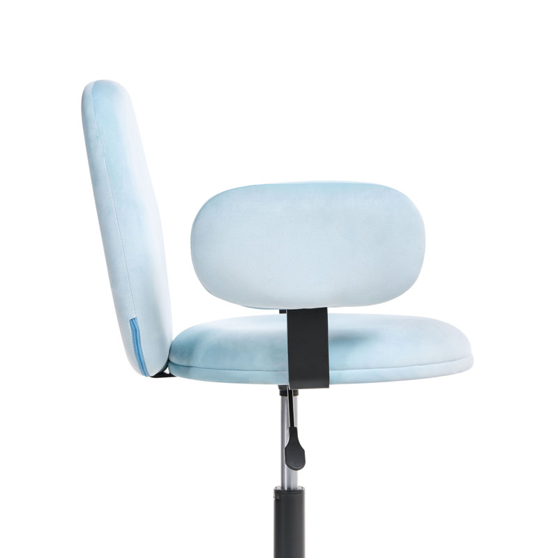 Office Chair, Velvet, Light Blue