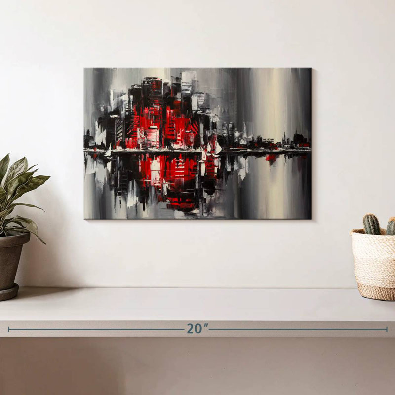 Sireci Abstract Cityscape, 8" H x 12" W