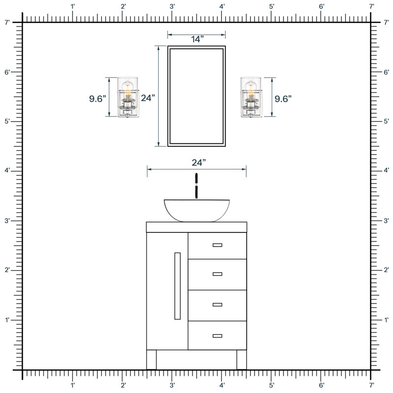 Stockertown Dimmable Bath Sconce, Chrome