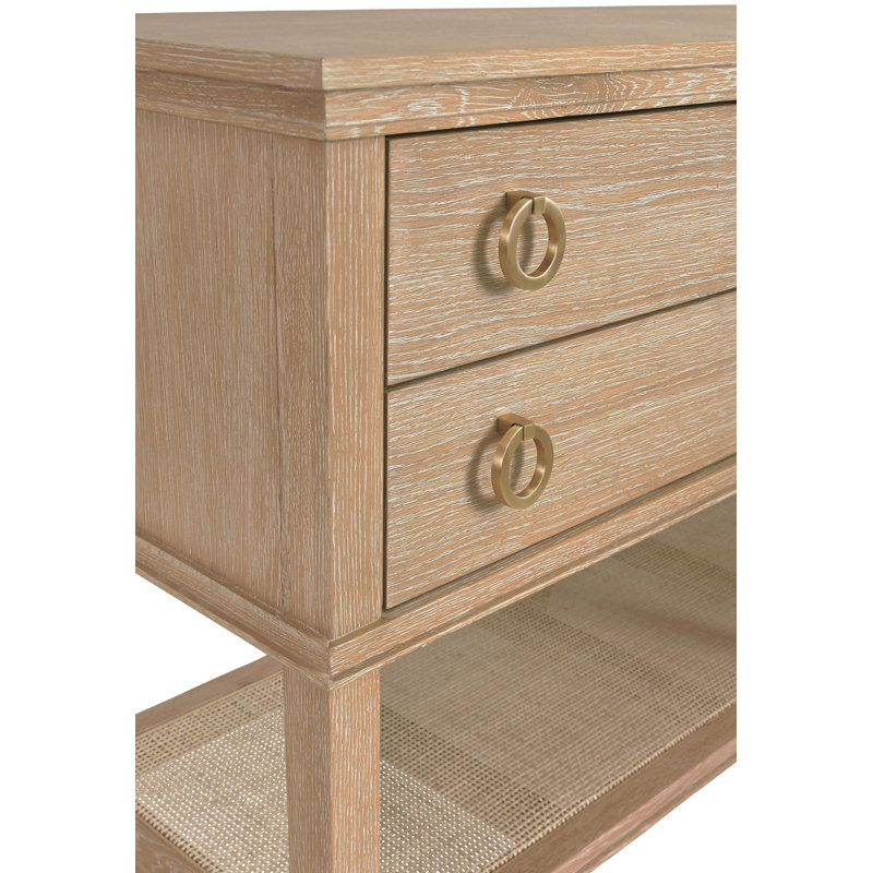 Richmond 60'' W Solid Wood Console Table, Cerused Oak