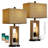 Intissar 25" Resin Lamp USB Touch Table Lamp Set Is Suitable For Bedside, Bedroom And Living Room