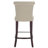 Bugbee Upholstered Linen Blend Counter Stool with Solid Wood Frame