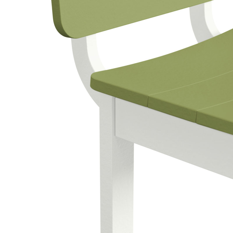 Tabouret Shoreline, Blanc / vert palmier