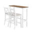 Ensemble de coin-repas à hauteur de bar rectangulaire en bois de 48 po Farmhouse avec 2 chaises pour petits espaces-1314025555