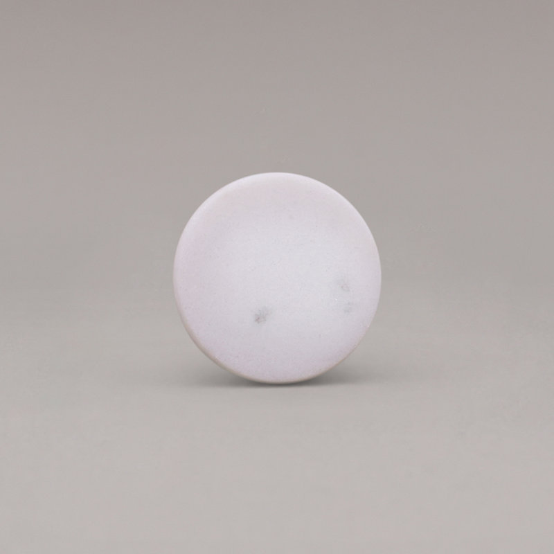 Marble Cone Knob, Carrara Marble
