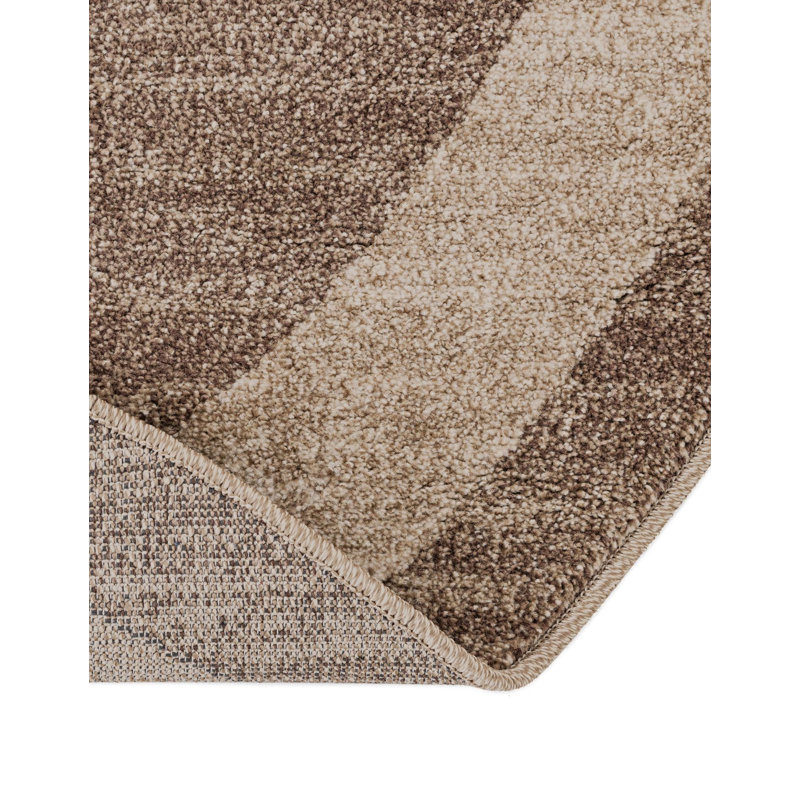 Songul Light Brown Area Rug, Round 4'1"