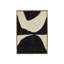 Toile laineuse noire et blanche avec cadre