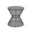 Table d'appoint moderne, fabrication en fer, noir mat, conception en maille Breezy, 17,47 po Table haute 18,31 po de profondeur Deep X - Rehaussez l'ambiance de votre patio, fer, maille, po
