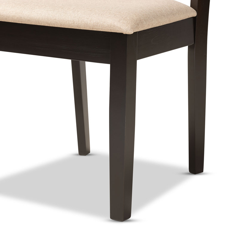 Ensemble repas 7 pièces Annorah, Noir, Noir/beige, 7 pièces