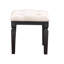 Coiffeuse de style traditionnel noir avec tabouret, 3 tiroirs et trois miroirs, coiffeuse de rangement durable