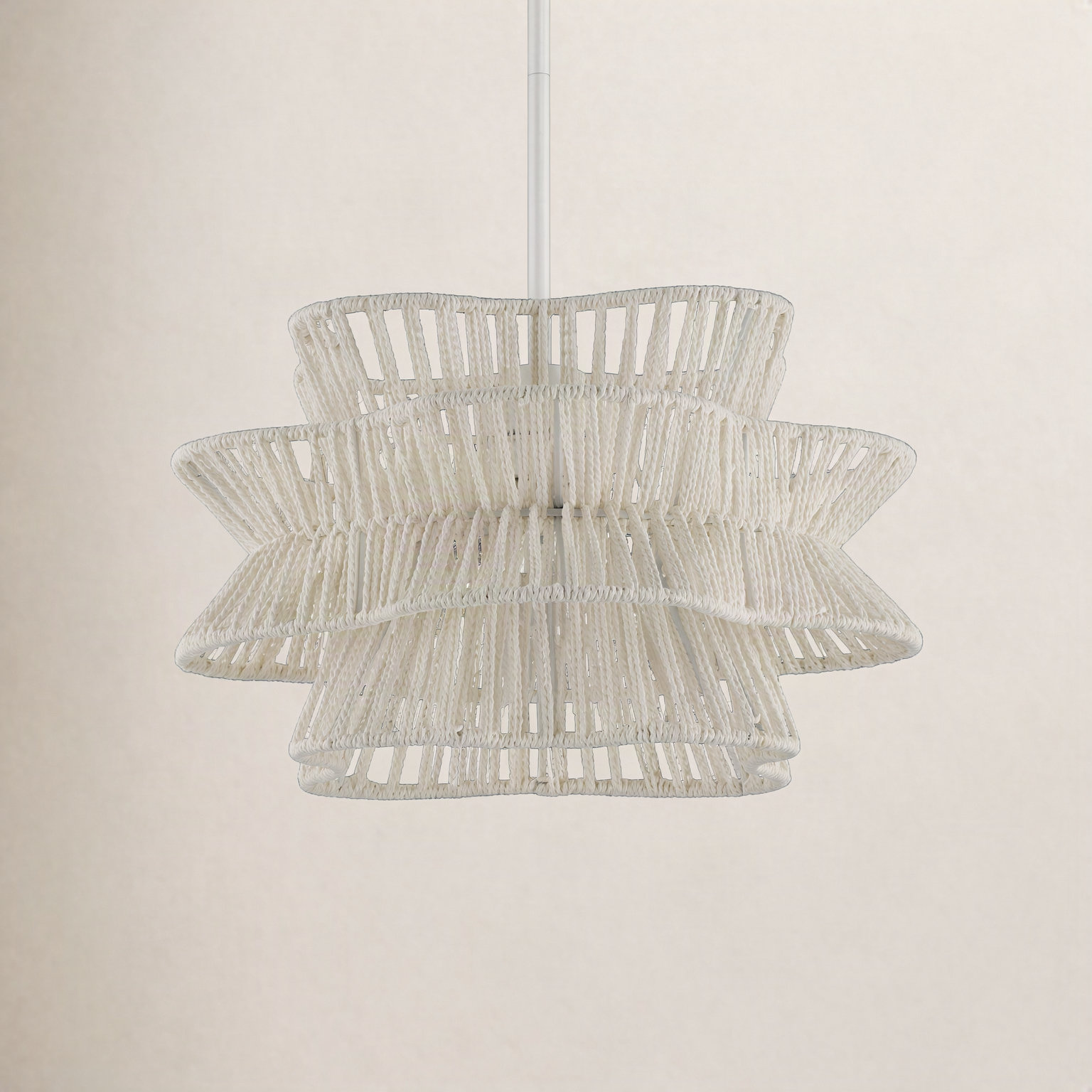 Towne Dimmable Single Light Pendant, White