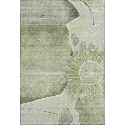 Premium Machine Washable Prisco Aloe Rug