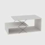 Cissell Floor Shelf Coffee Table with Storage
