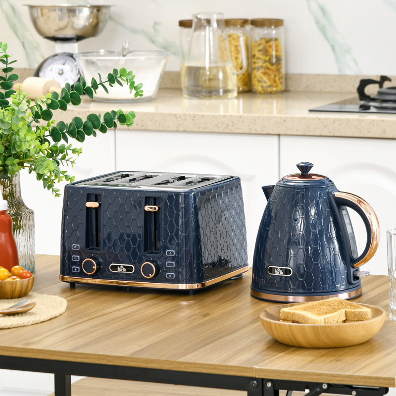 Corrigan Studio 4 Slice Oriska Kettle and Toaster Set, Blue